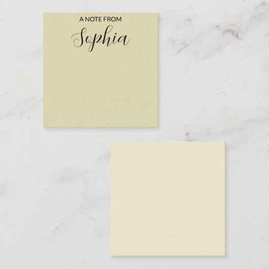 Monogram Calligraphy Blush Note Card Mitteilungskarte (Vorne/Hinten)