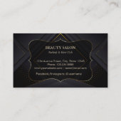 Monogram Calligraphy Gold Professional Makeup Visitenkarte (Rückseite)