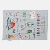 Monogram Camping Guide | Aquarell-Illustrationen Geschirrtuch (Horizontal)