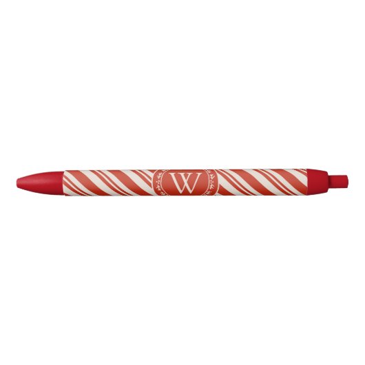 Monogram Candy Cane Stripe Kugelschreiber (Vorderseite)