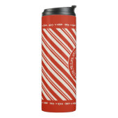 Monogram Candy Cane Stripe Thermosbecher (Nach links gedreht)