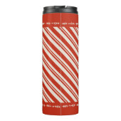Monogram Candy Cane Stripe Thermosbecher (Rückseite)