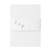 Monogram Cantaloupe Wedding Einladungsbanderole (Rückseitenbeispiel)