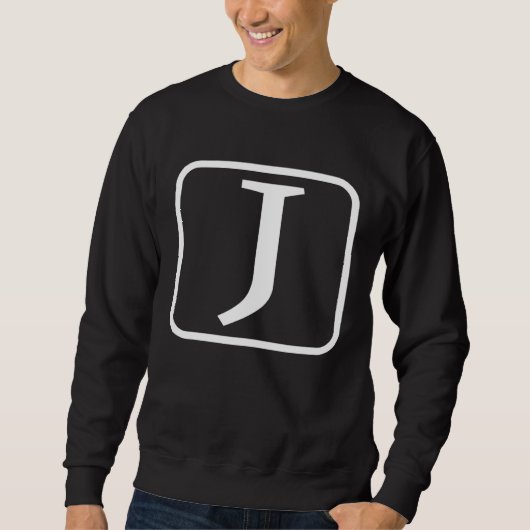 Monogram Capital Letter J Initial Alphabet Women M Sweatshirt (Vorderseite)