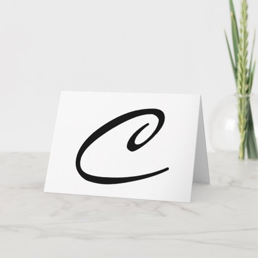 Monogram Card - "C" individuell anpassbar (Vorderseite)