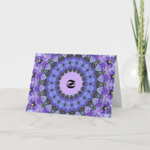 Monogram Card, Letter G, Blue, vielen Dank Dankeskarte