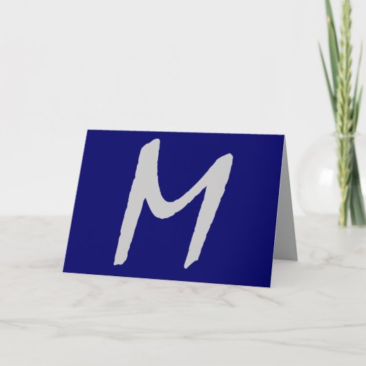 Monogram Card - "M" individuell anpassbar (Vorderseite)