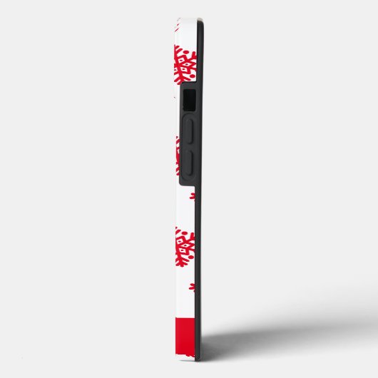 Monogram Case Mate Red and White Snowflake Pattern (Rückseite / Links)
