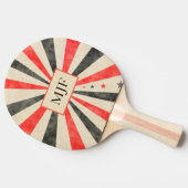 Monogram Casino Black and Red Ping Pong Paddle Tischtennis Schläger (Seitenansicht)