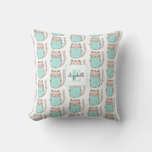 Monogram Cat Pattern Name Baby