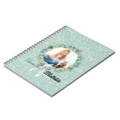 Monogram Cat Patterns Personalisiert Ihr Kids Foto Notizblock (Linke Seite)