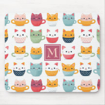 Monogram Cats Teekuppen Kaffeemüschchen Girly Must