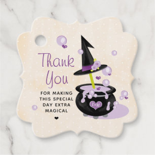Monogram Cauldron Hexe Halloween Danke Geschenkanhänger