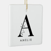 Monogram Celestial Name Square Keramikornament (Rechts)