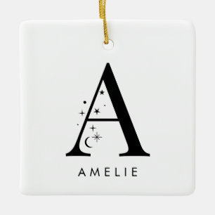 Monogram Celestial Name Square Keramikornament