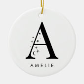 Monogram Celestie Name Keramik Ornament (Vorne)