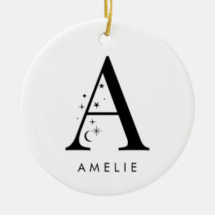 Monogram Celestie Name Keramik Ornament