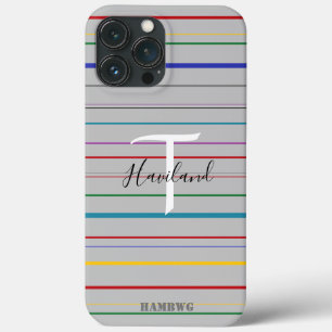 Monogram Cell Phone Case HAMbyWG - Farbige Linien