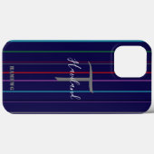Monogram Cell Phone Case HAMbyWG - Farbige Linien (Rückseite (Horizontal))