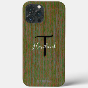 Monogram Cell Phone Case HAMbyWG - Olive
