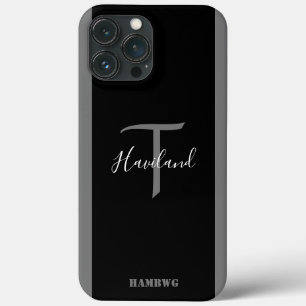 Monogram Cell Phone Case HAMbyWG - Schwarz & Grau