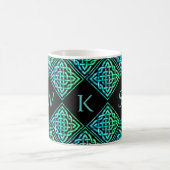 Monogram Celtic Blue Green 3 Letters Tasse (Mittel)