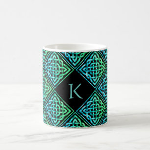Monogram Celtic Knot - Blue Green Tasse