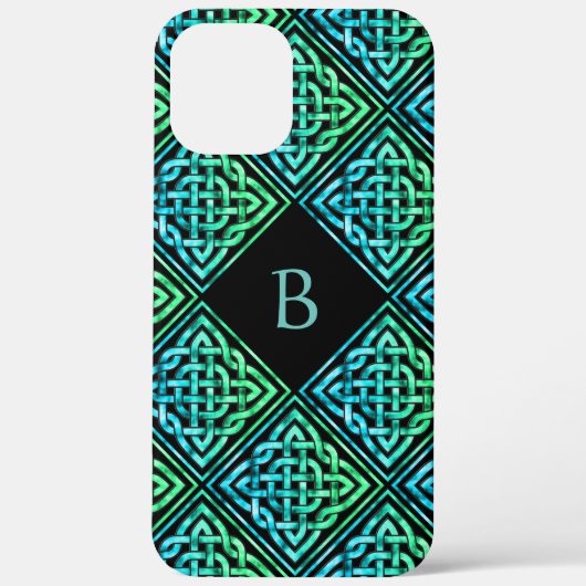 Monogram Celtic Knot iPhone 12 Pro Max Case (Rückseite)