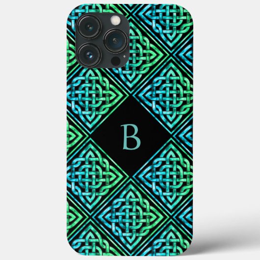 Monogram Celtic Knot iPhone 13 Pro Max Case (Rückseite)