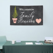 Monogram Chalkboard Family Tree Wiedersehen Banner (Messeveranstaltung)