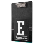 Monogram Chalkboard Style | Buchstabe E Klemmbrett (Links)