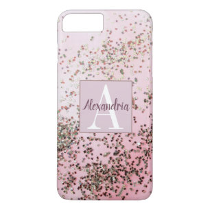 Monogram Champagne Pink Confetti Case-Mate iPhone Hülle