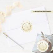 Monogram Champagne Watercolor Umschlag Aufkleber /