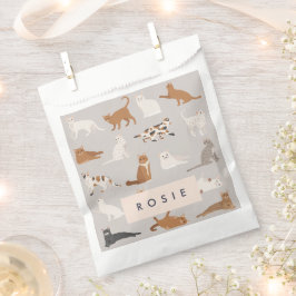 Monogram Charming Cat Pattern Cat Lovers Geschenktütchen