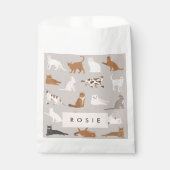 Monogram Charming Cat Pattern Cat Lovers Geschenktütchen (Vorderseite)