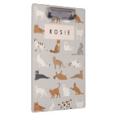 Monogram Charming Cat Pattern Cat Lovers Klemmbrett (Rechts)