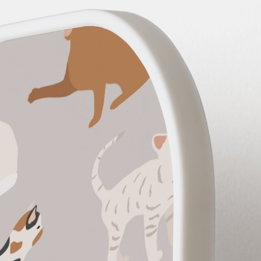 Monogram Charming Cat Pattern Cat Lovers Pickleball Schläger (Linke Seite)