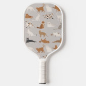 Monogram Charming Cat Pattern Cat Lovers Pickleball Schläger (Rückseite)