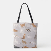 Monogram Charming Cat Pattern Cat Lovers Tasche (Rückseite)