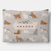 Monogram Charming Cat Pattern Cat Lovers Zubehörtasche (Vorderseite)