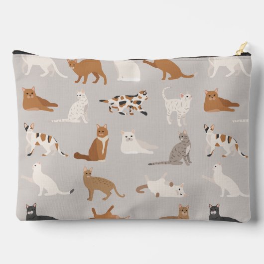 Monogram Charming Cat Pattern Cat Lovers Zubehörtasche (Rückseite)