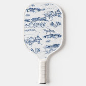 Monogram Chattanooga Blue Toile Pickleball Paddle (Rückseite)