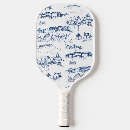 Monogram Chattanooga Blue Toile Pickleball Paddle (Rückseite)