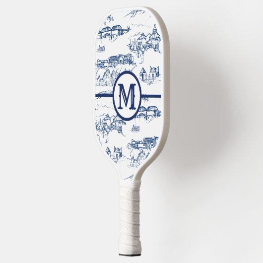 Monogram Chattanooga Blue Toile Pickleball Paddle (Links)