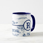 Monogram Chattanooga Toile Blue Tasse (VorderseiteRechts)