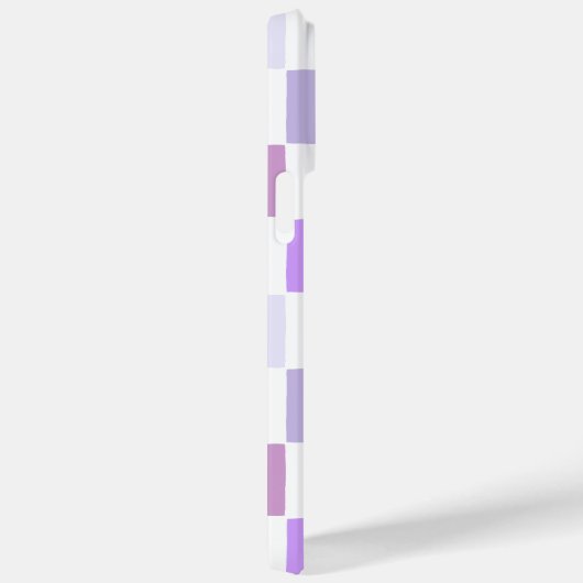 Monogram Checkered Lila Lavender Modern Patterns Case-Mate iPhone Hülle (Rückseite / Rechts)