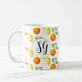 Monogram Cheerful Citrus Zitronenorange Tasse