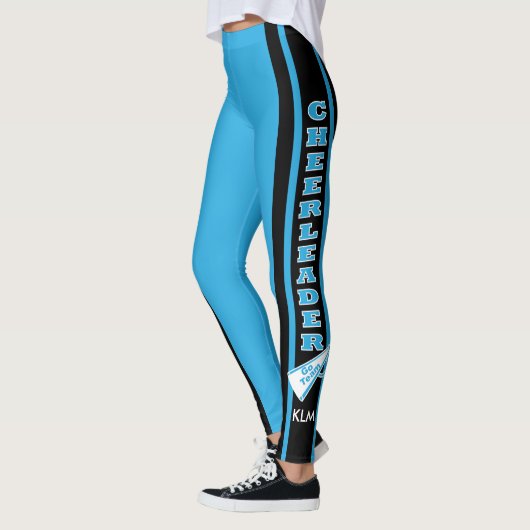 Monogram Cheerleader Baby Blue Leggings (Links)