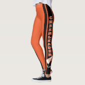 Monogram Cheerleader Orange Leggings (Links)