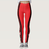Monogram Cheerleader Red Leggings (Vorderseite)